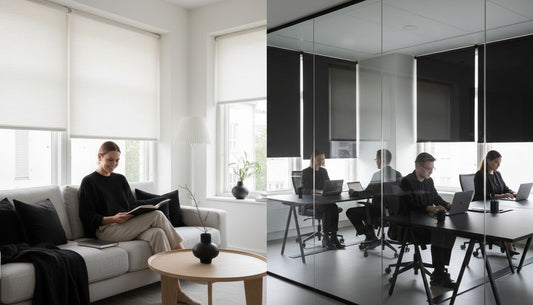 modern roller blinds room