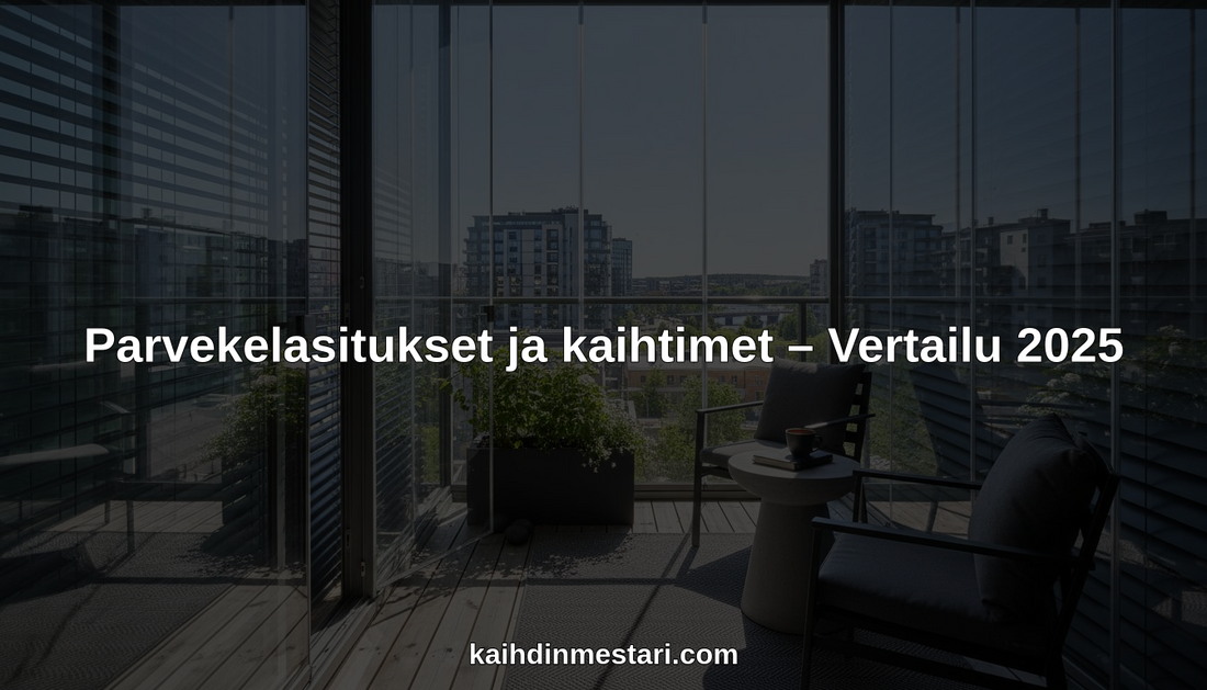 parvekelasitukset ja kaihtimet hero header image