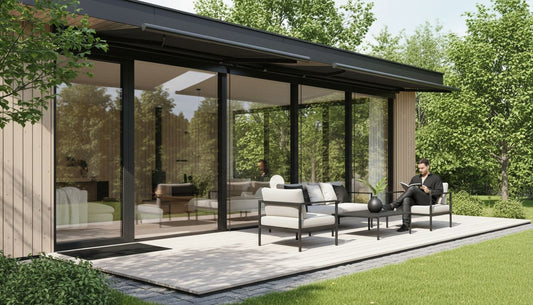 Modern home with sun protection solutions